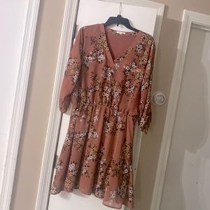Maurice’s Floral Pink Dress with zipper details